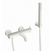 détails MITIGEUR BAIN-DOUCHE BLANC MAT TRIVERDE 