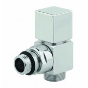 détails Vanne retour CUBE-EASY CHROME EQUERRE 1/2" 3/4" MM