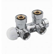 Vanne Thermostatique en H FM 90° 3/4" F 3/4" M 