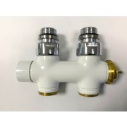 détails Vanne Thermostatisable Droite Blanc  