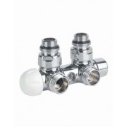 détails Vanne Thermostatique en H MM Equerre 1/2" M 24/19 M Chrome