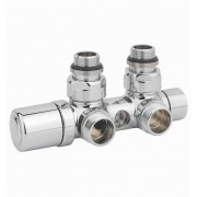 détails Vanne Manuelle en H MM Equerre 1/2" M 3/4" EK M Finition : Chrome