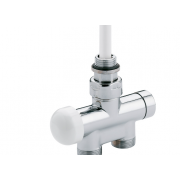 détails Vanne Thermostatique MM  Droite 1/2" 3/4 EK Blanc avec bouchon manuel - V86512EF50