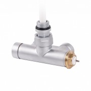 détails Vanne Chrome satin manuelle Equerre V81112-R POLETTI