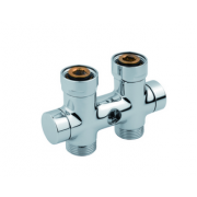 détails Vanne d'isolement en H Droite F 3/4" M 3/4"