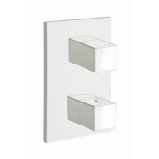détails FAÇADE QUADRI 3 SORTIES THERMOSTATIQUE BLANC MAT
