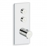 détails FAÇADE TRIVERDE THERMOSTATIQUE ENCASTRÉE THERMO TWIST 2 SORTIES XT612