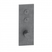 détails FAÇADE TRIVERDE MÉTAL BROSSÉ 2 SORTIES THERMOSTATIQUE ENCASTRÉE THERMO TWIST  XT61277