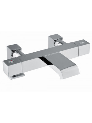 QUADRI MITIGEUR BAIN DOUCHE SUR GORGE THERMOSTATIQUE BEC CASCADE