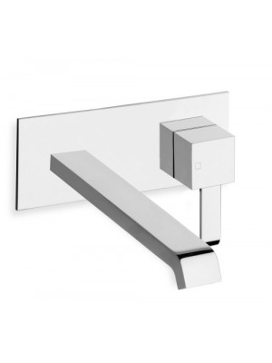 QUADRI MITIGEUR CHROME BEC LONG MURAL 228 MM