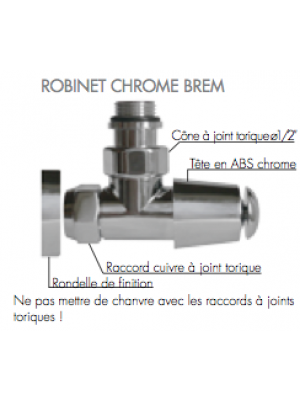 ROBINET DE RADIATEUR DESIGN MANUEL CHROME 