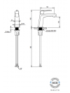  Mitigeur Lavabo avec Vidage Clic-Clac - ZEPHYR - HORUS - 16.709_dimension_mitigeur_lavabo_zephyr