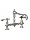 MELANGEUR EVIER VICTORIA 2 TROUS NICKEL MAT - 19101_4490