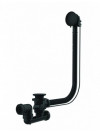 VIDAGE BAIGNOIRE Long  : 650 mm - Noir Mat - VALENTIN - 583900-vidage-pour-baignoire-automatique-a-cable-de-650-mm-sortie-orientable-a-360-noir-mat