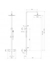 COLONNE DOUCHE THERMOSTATIQUE AIR FRESH - PAINI - 78cr230th-schema