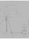 MITIGEUR COX GRIS ACIER Haut : 163 mm bec long - PAINI - 78pw211bl_sch_ma_paini_cox