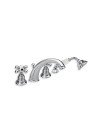 PARIGI  BAIN-DOUCHE 4 TROUS SUR PLAN CHROME - PG10451_3358_3
