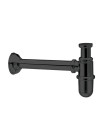 SIPHON LAVABO LAITON RETRO CHROMÉ NOIR - ac36672