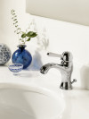 MITIGEUR LAVABO RETRO ART ELITE CHROME + VIDAGE - ae21151_amb