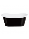 Baignoire Ilot BALTHAZAR A DOUBLE EXTREMITE  1675 MM - baignoire_balthazar_avec_exte_rieur_avec_tablier_noir_burlington_1