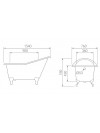 Baignoire Elegance - MARGOT - Baignoire en Fonte sur Pieds - baignoire_margot_elegance_2