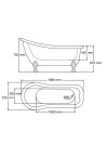 Baignoire Anglaise Réhaussée Traditionnelle sur Pieds - HORUS - baignoire_pantoufle_anglaise_horus_fabriqu_en_frane_1_1