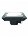 BONDE 60 mm Horizontale pour douche plain pied - VALENTIN - bonde-de-sol-extra-plate-quadratto-cadre-a-carreler-reglable-en-hauteur-sortie-horizonale-d-40-mm-capot-metal-chrome