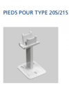 Pieds pour radiateur Brugman Vertical et horizontal - brugman_pied_type20s_type21s