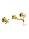 MELANGEUR 3 TROUS MURAL LAVABO CHAMBORD RETRO CH242 - ch24252_dore__ondyna_chambord_me_la_geur_lavabo_retro