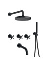 MELANGEUR BAIN DOUCHE ENCASTRÉ CROSS ROAD 3 TROUS - cr11313_noir_mat_me_langeur_bain_douche_encastre_e_ondyna_cr113