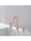 MELANGEUR LAVABO CROSS ROAD 3 TROUS - cr20534p_amb_me_langeur_chrome_3_trous_ondyna_or_rose__brosse__cross_road