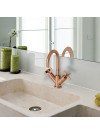 MELANGEUR LAVABO CROSS ROAD 3 TROUS - cr22646p_amb_or_rose___cross_road_me_langeur_lavabo_ondyna