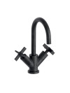 MELANGEUR LAVABO CROSS ROAD 3 TROUS - cr22675_noir_chrome_brosse___cross_road_me_langeur_lavabo_ondyna