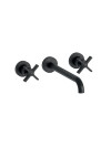MELANGEUR CROSS ROAD 180 mm NOIR CHROMÉ BROSSÉ - cr24275_me_langeur_chrome_3_trous_ondyna_noir_chrome_brosse__cross_road_1