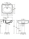 Lavabo Rétro Céramique JULIA - HORUS - dimension_lavabo_sur_colonne_horus