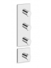 FAÇADE 3 SORTIES THERMOSTATIQUE  DOUCHE TRIVERDE  - douche_laiton_triverde_thermostatique_2_sorties_sans_mecanisme_xt88351