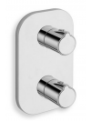 FACADE DOUCHE NEW DAY THERMOSTATIQUE ENCASTREE ABS 2 SORTIES CHROME  - facade_douche_new_day_thermostatique_encastree_abs_2_sorties_chrome_sans_mecanisme_xe85251