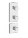 FAÇADE QUADRI 2 SORTIES THERMOSTATIQUE DOUCHE MITIGEUR CHROME - facade_externe_xq88251_quadri_2_sorties_pour_mecanisme_pd70200_chrome