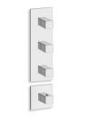 FAÇADE QUADRI 3 SORTIES THERMOSTATIQUE DOUCHE MITIGEUR CHROME - facade_externe_xq88351_quadri_3_sorties_pour_mecanisme_pd70300_chrome