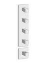 FAÇADE QUADRI 4 SORTIES THERMOSTATIQUE DOUCHE  CHROME - facade_externe_xq88451_quadri_4_sorties_pour_mecanisme_pd70400_chrome