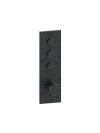 FAÇADE TRIVERDE 3 SORTIES THERMOSTATIQUE THERMO TWIST  - facade_thermostatique_encastre_e_finition_chrome_noir_brosse__xt61375
