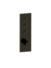FAÇADE TRIVERDE 3 SORTIES THERMOSTATIQUE THERMO TWIST  - facade_thermostatique_encastre_e_finition_chrome_noir_xt61372