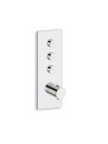 FAÇADE TRIVERDE 3 SORTIES THERMOSTATIQUE THERMO TWIST  - facade_thermostatique_encastre_e_finition_chrome_xt61351