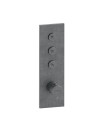 FAÇADE TRIVERDE 3 SORTIES THERMOSTATIQUE THERMO TWIST  - facade_thermostatique_encastre_e_finition_metal_brosse_xt61377
