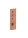 FAÇADE TRIVERDE 3 SORTIES THERMOSTATIQUE THERMO TWIST  - facade_thermostatique_encastre_e_finition_or_rose_brosse_pvd_xt61334p