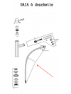 Flexible Douchette pour robinetterie GAIA 037094 - franke_gaia_mitigeur_douchette_schema