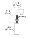 ATLAS DISTRIBUTEUR DE SAVON LIQUIDE - FRANKE - franke_porte_savon_atlas_schema