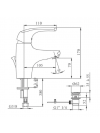 NATEO MITIGEUR LAVABO - Jacob Delafon - jacob_delafon_mitigeur_cuisine_chrome_nateo_schema