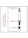 Colonnette KWC GASTRO K.30.99.38.000.44 – Hauteur 340 mm - k.30.99.38.000.44