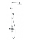 INDUSTRY - Mélangeur douche colonne et douchette thermostatique - MARGOT - margaux_industry_colonne_douche_chrome_simple